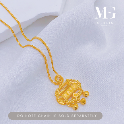 916 gold Ruyi fortune pendant necklace for 30th birthday gift
