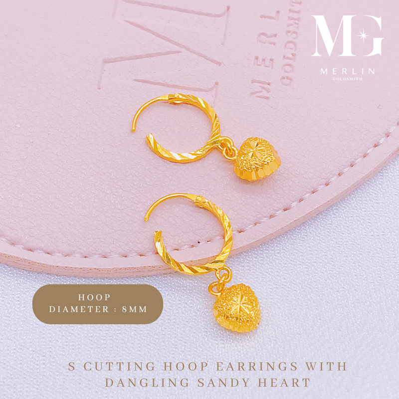 Gold Earrings for Heart Faces