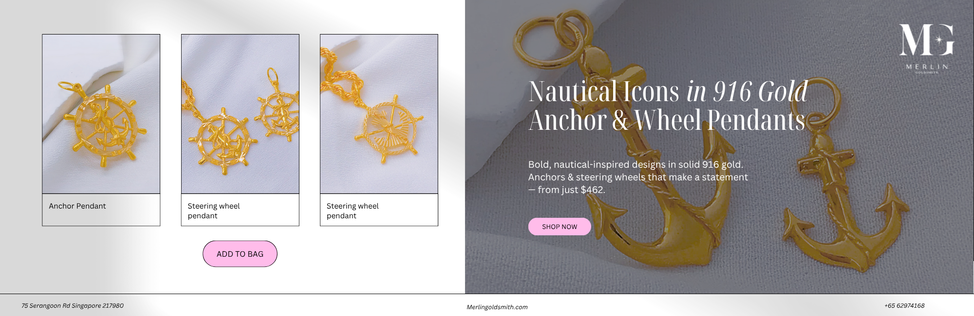 June New Release - Anchor / Steering Wheel Pendants (Father's Day)