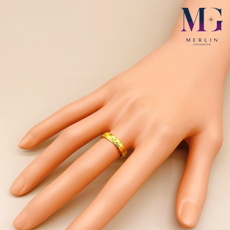 916 Gold 4mm Hollow Winter Ring