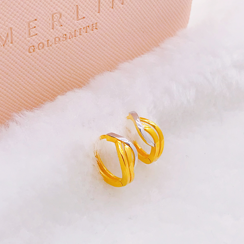 916 Gold Rhodium Vanice Clip Earrings	