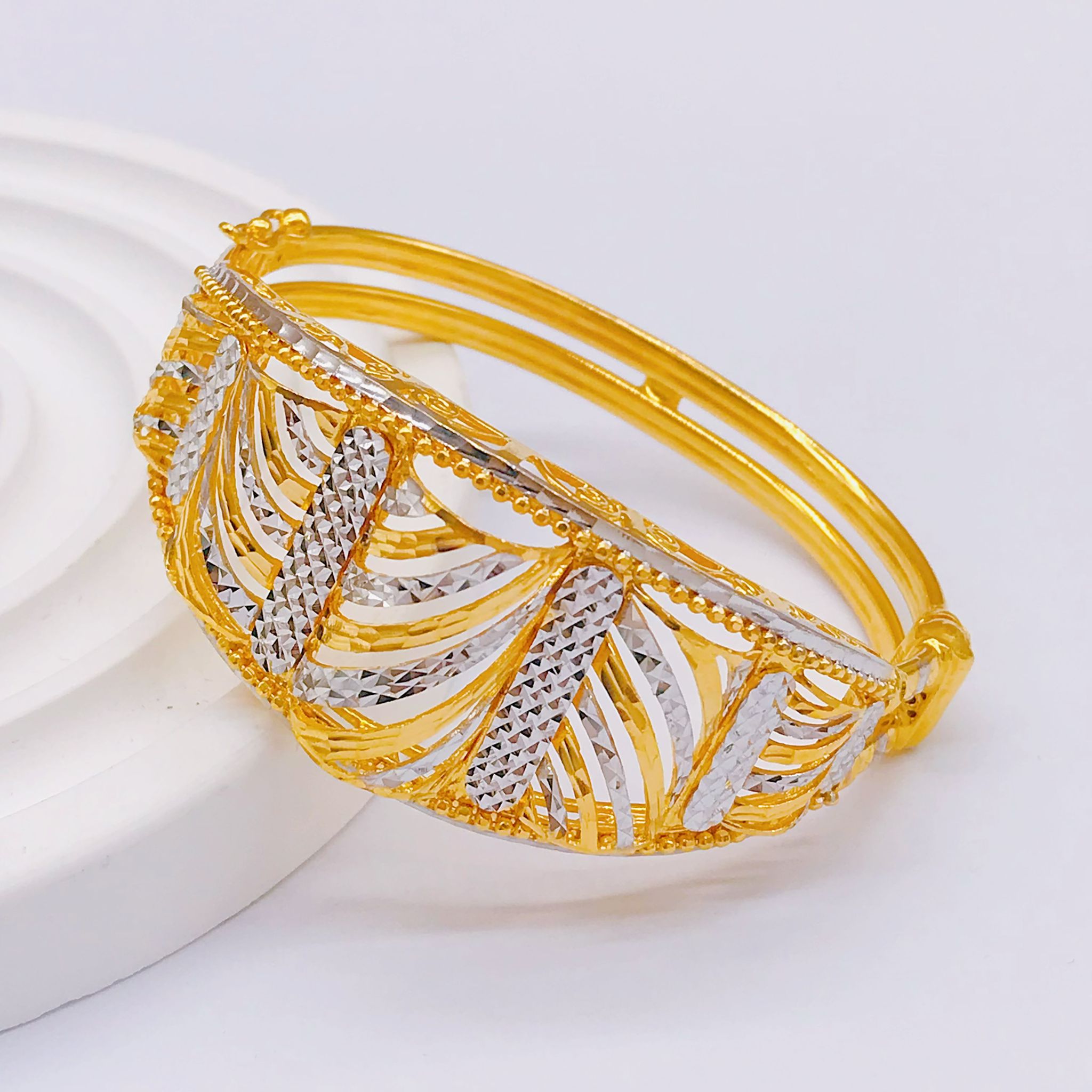 Gold rhodium bangles outlet