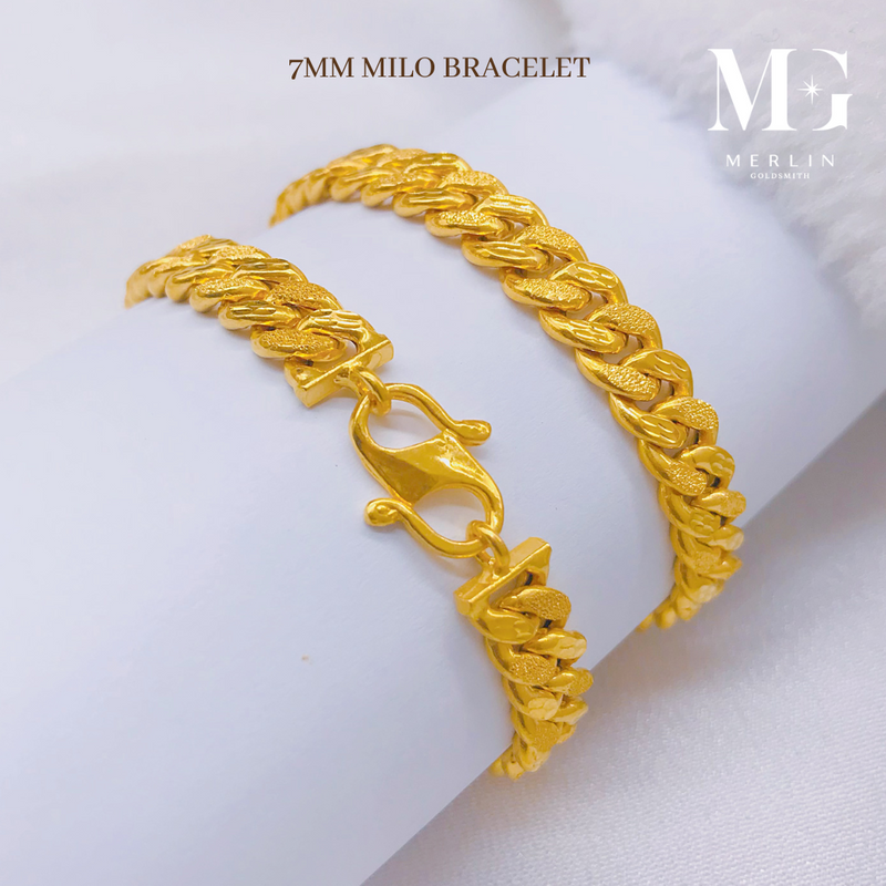 916 Gold 7mm Milo Bracelet