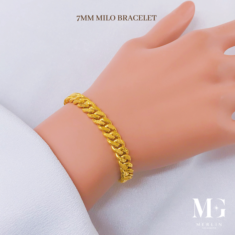 916 Gold 7mm Milo Bracelet