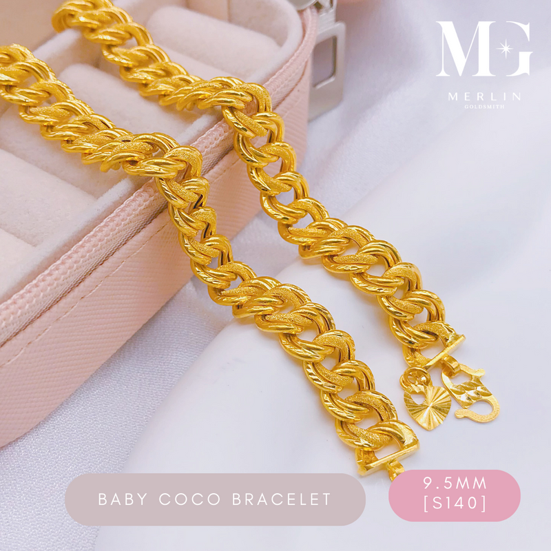 916 Gold (9.5mm) Baby Coco Bracelet
