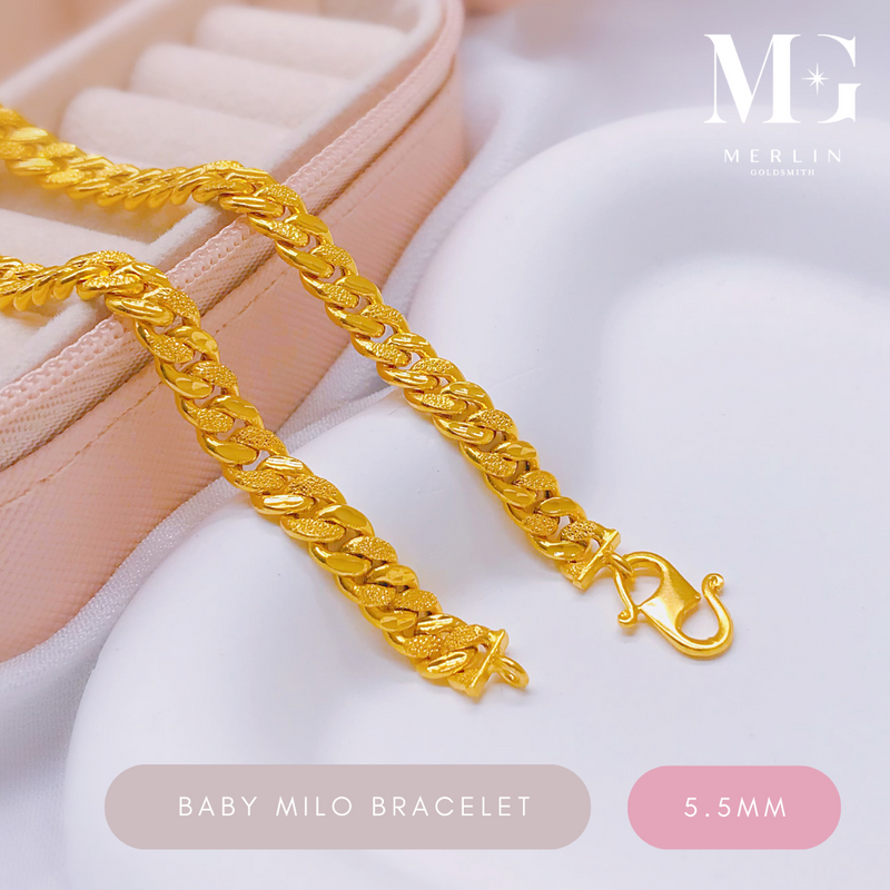 916 Gold 5.5mm Baby Milo Bracelet