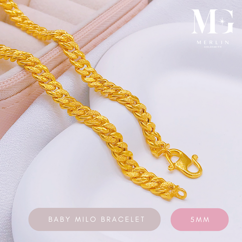 916 Gold 5mm Baby Milo Bracelet