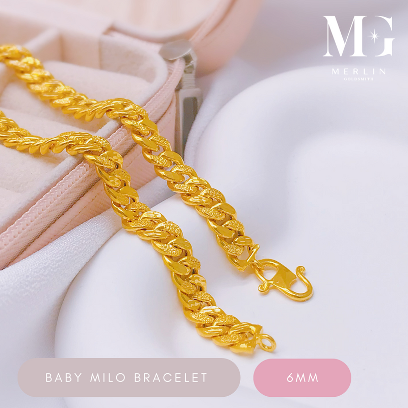 916 Gold 6mm Baby Milo Bracelet