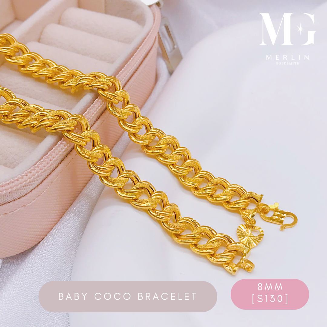 916 Gold 8MM Baby Coco Bracelet Merlin Goldsmith