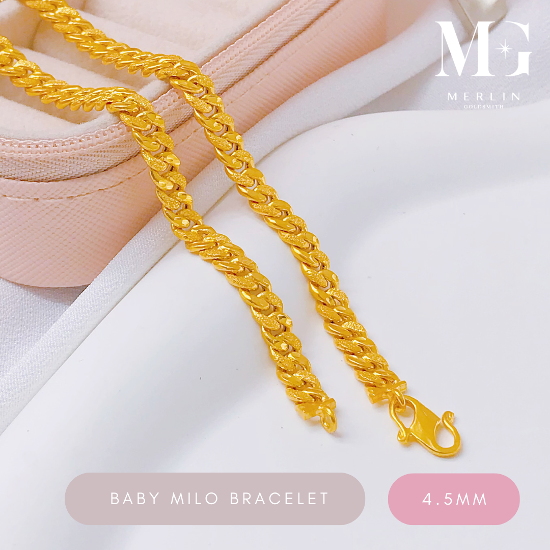 916 Gold 4.5mm Baby Milo Bracelet | Merlin Goldsmith