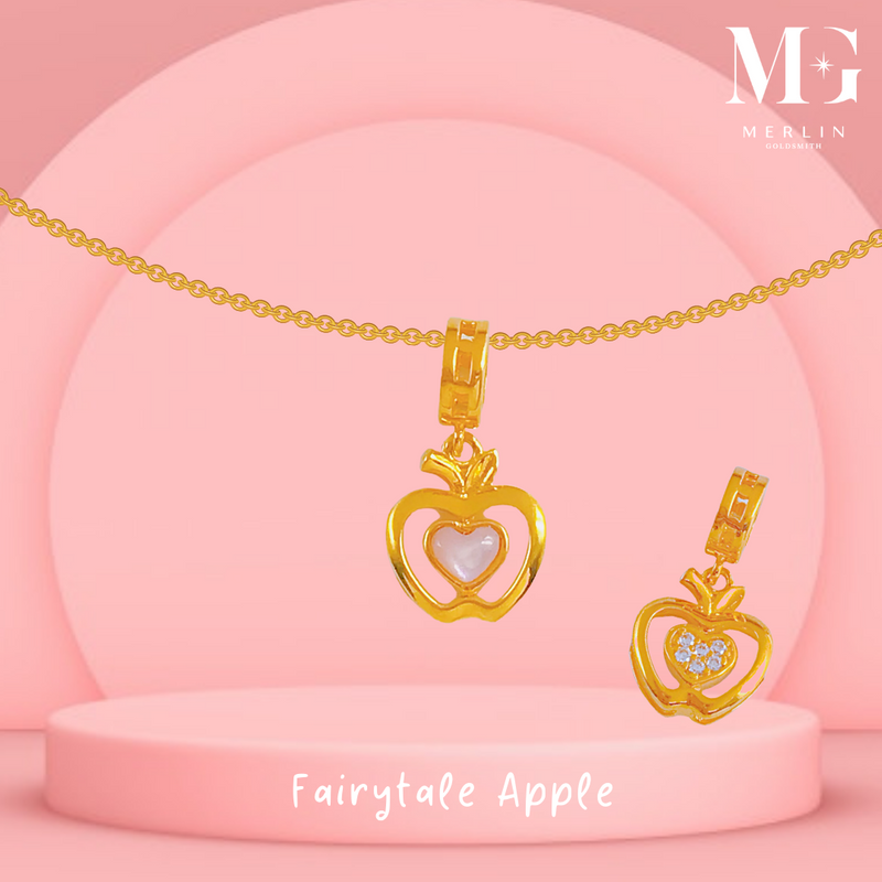 916 Gold Fairytale Apple Charm / Pendant