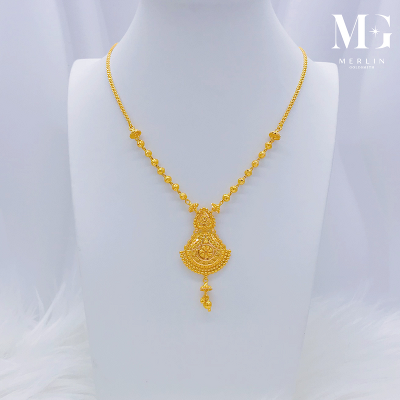916 Gold Kolkata Necklace - D05