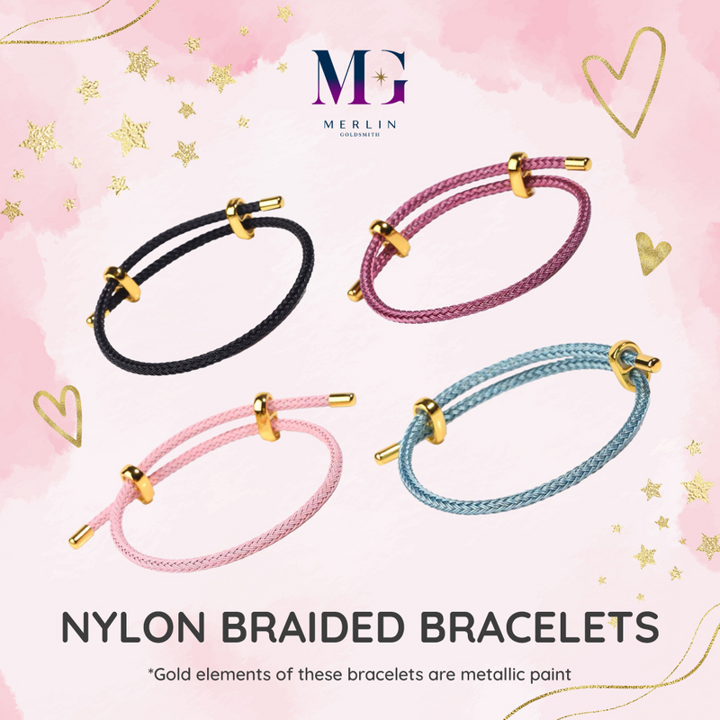 Merlin Nylon Braided Charm Bracelet