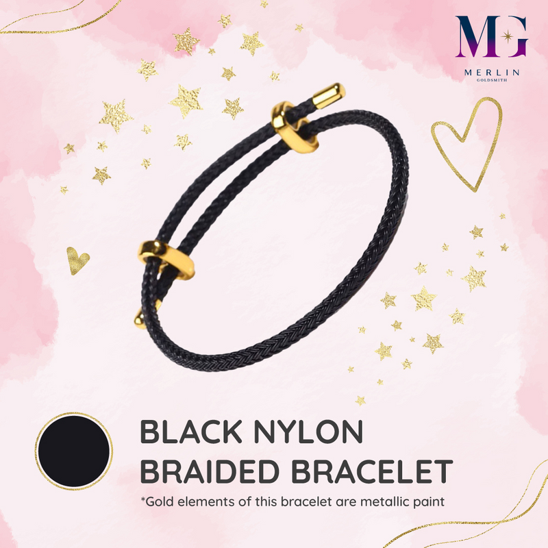 Merlin Nylon Braided Charm Bracelet