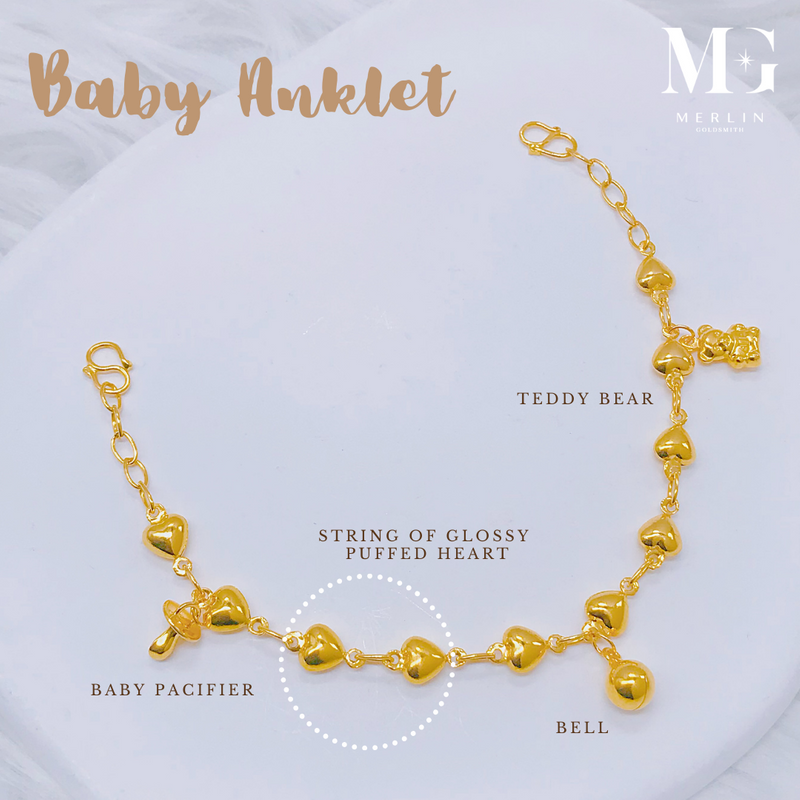 916 Gold Lovely Series Baby Anklet [BA07]