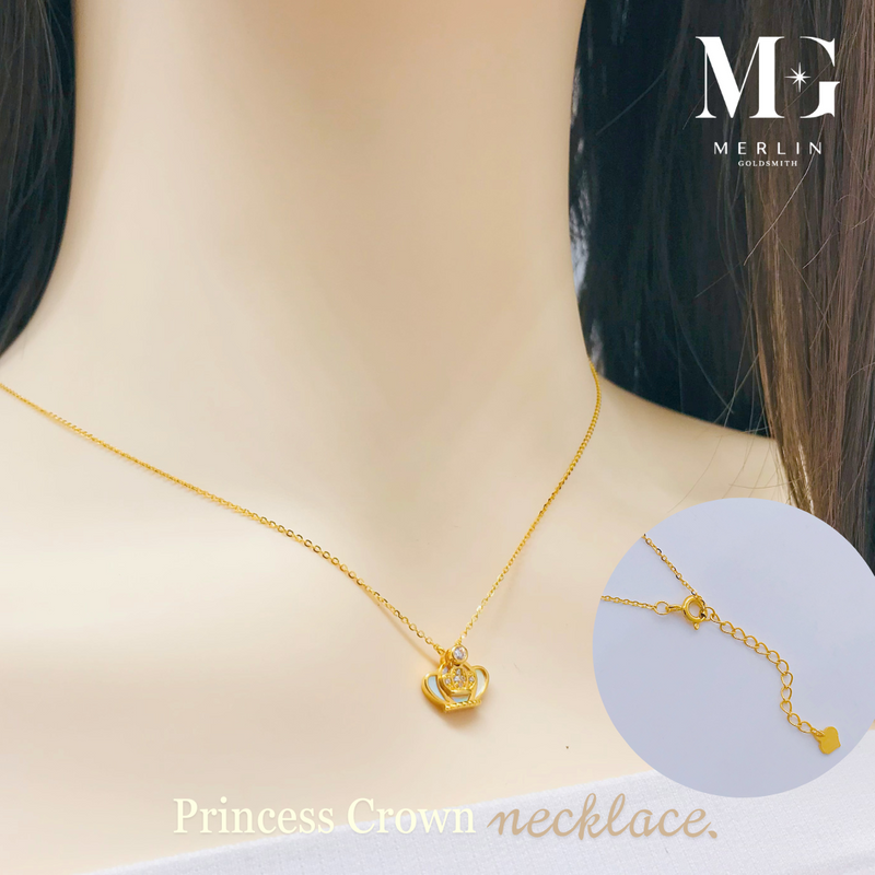 916 Gold Princess Crown Necklace