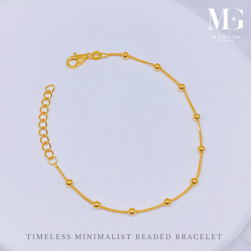 916 Gold Timeless Minimalist Beaded Bracelet