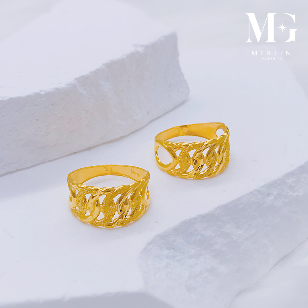 916 Gold Light Weight Double Coco Ring Merlin Goldsmith