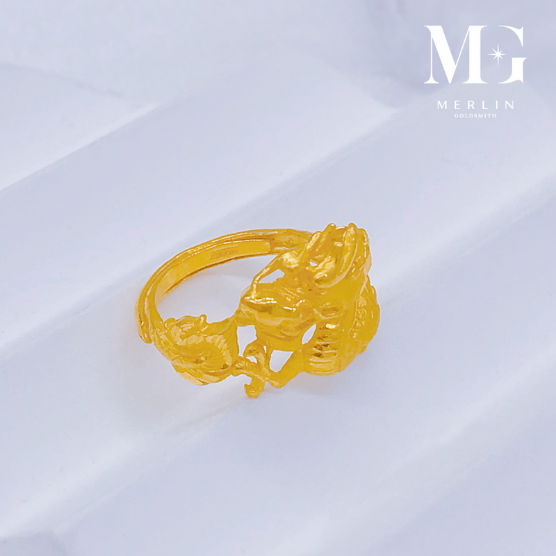 999 (24k) Pure Gold Dragon Adjustable Ring