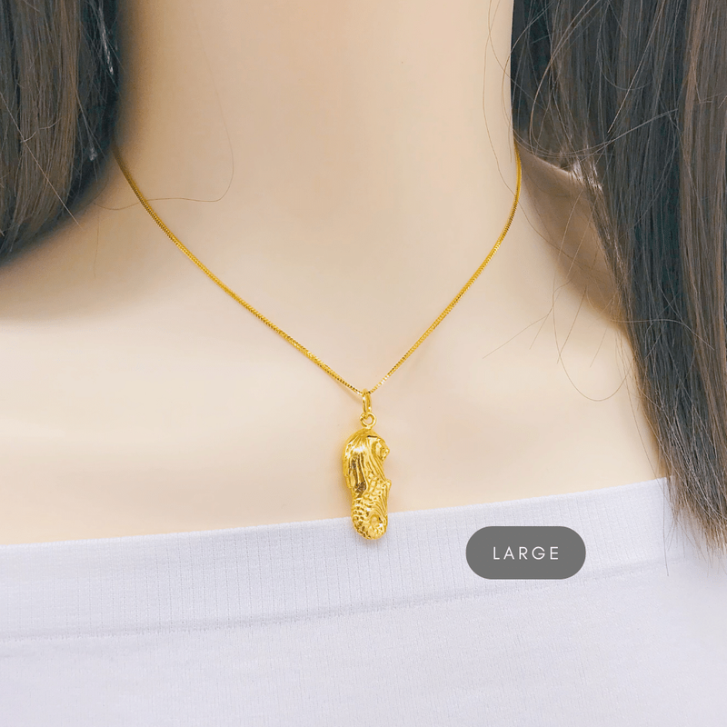 916 Gold 3D Merlion Pendant