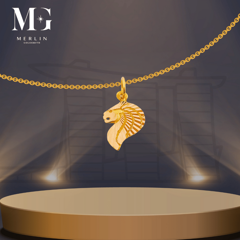 916 Gold Merlion Pendant