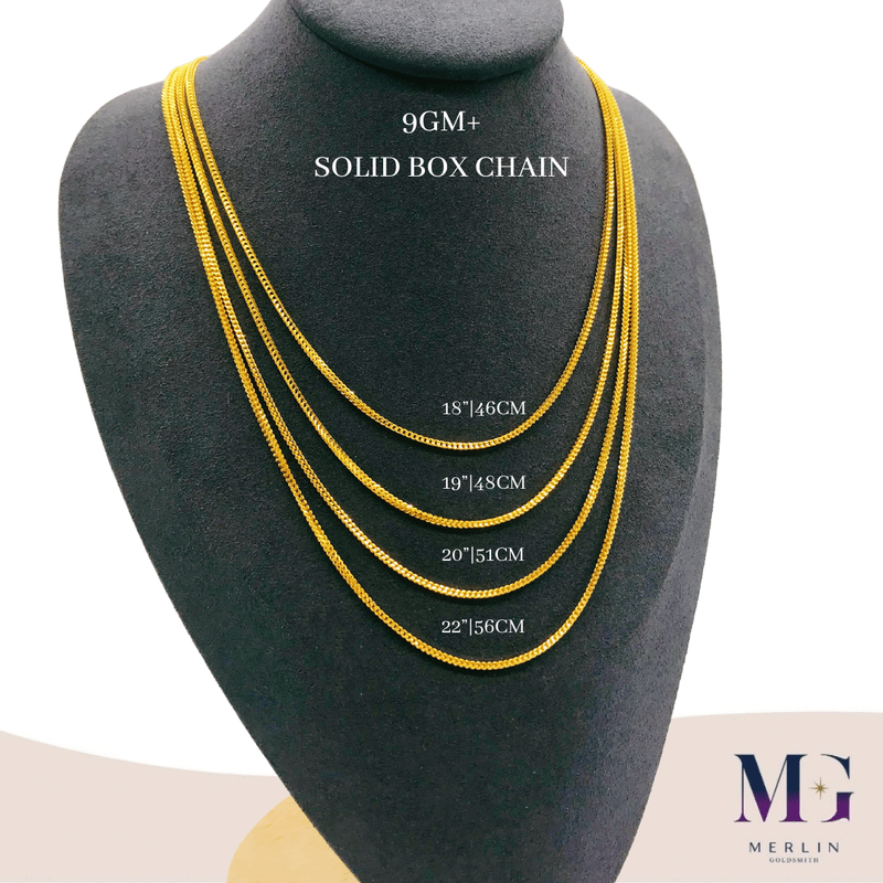 916 Gold Solid Box Chain (SBC 9GM+)