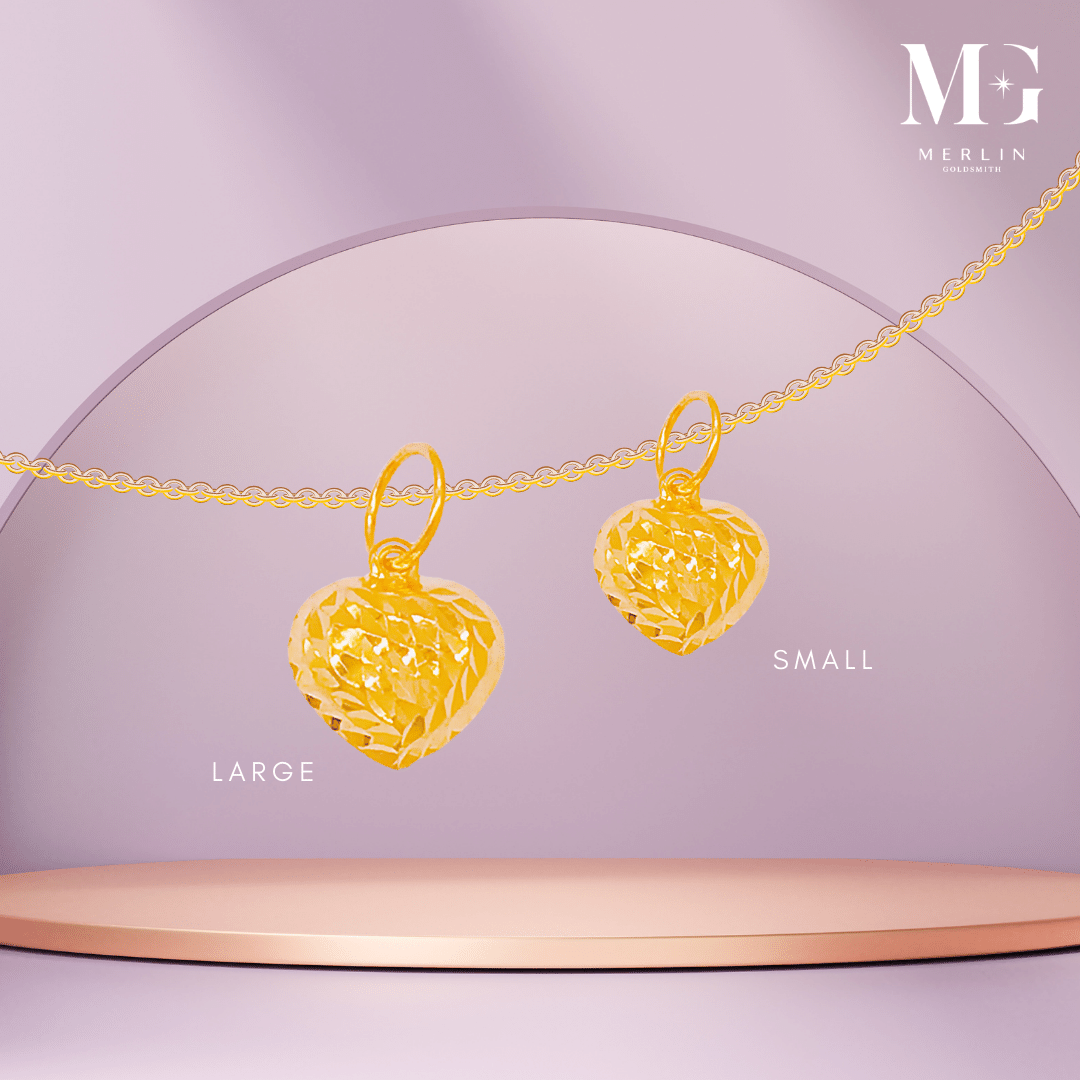 Gold love heart pendant store