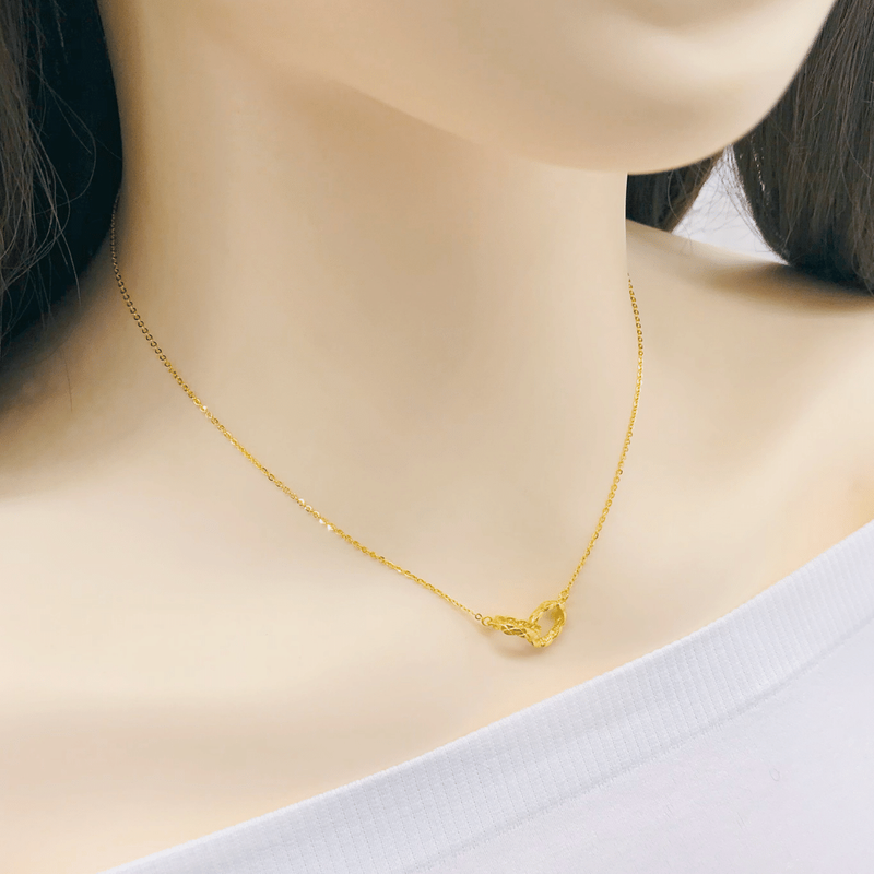 916 Gold Mini Interlocking Necklace