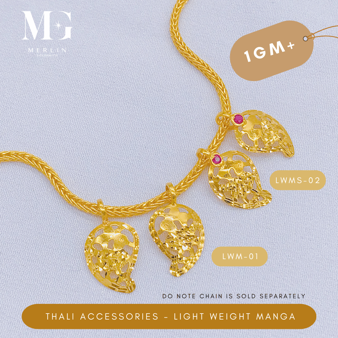 916 Gold Thali Accessories Light Weight Manga 1GM Merlin Goldsmith