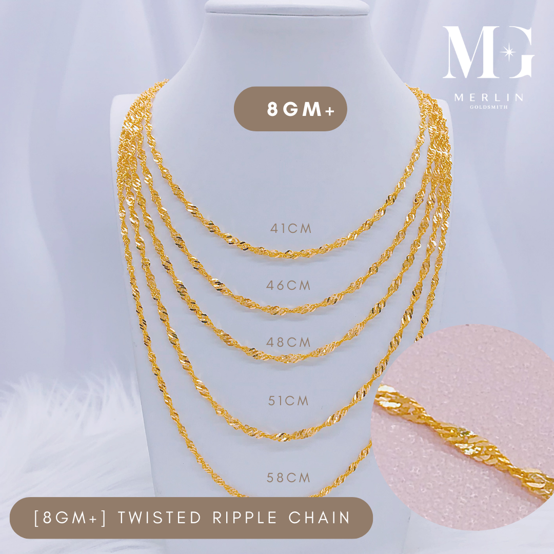 916 Gold Twisted Ripple Chain (8GM+/-) | Merlin Goldsmith