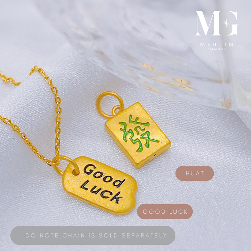 999 Pure Gold Fortune & Good Luck Pendant