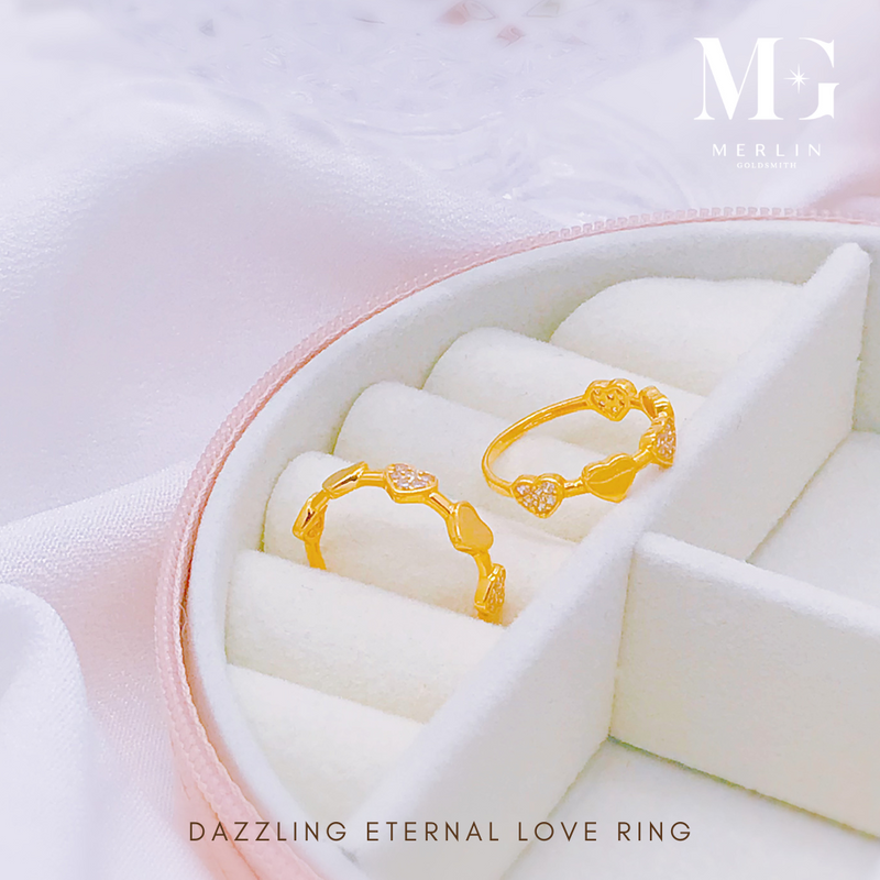 916 Gold Dazzling Eternal Love Ring