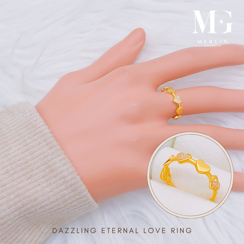 916 Gold Dazzling Eternal Love Ring