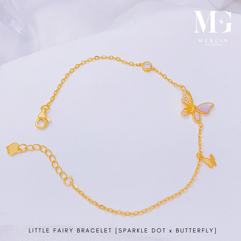 916 Gold Little Fairy Bracelet [Sparkle Dot x Butterfly]