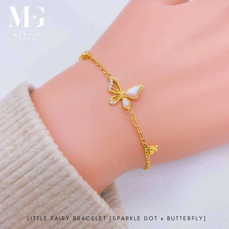 916 Gold Little Fairy Bracelet [Sparkle Dot x Butterfly]