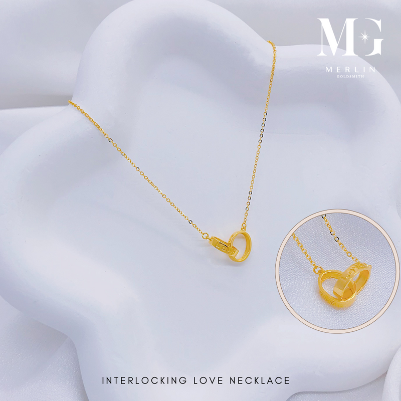 916 Gold Interlocking Love Necklace