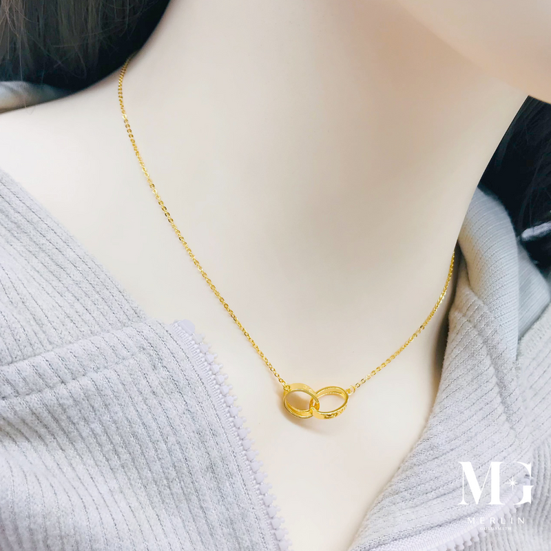 916 Gold Interlocking Love Necklace