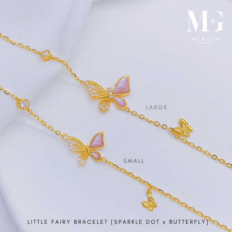 916 Gold Little Fairy Bracelet [Sparkle Dot x Butterfly]