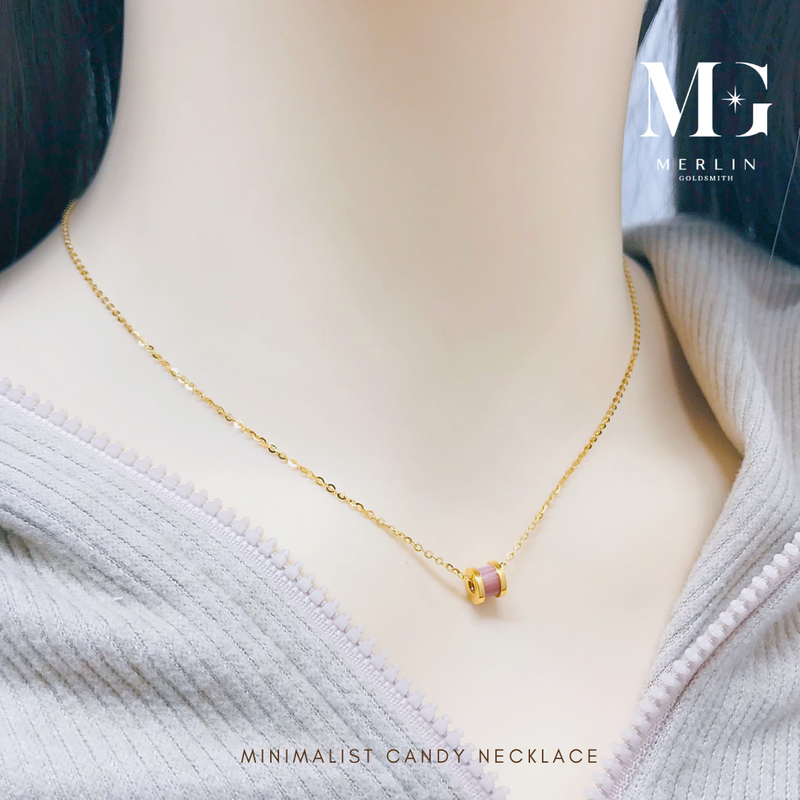 916 Gold Minimalist Candy Necklace