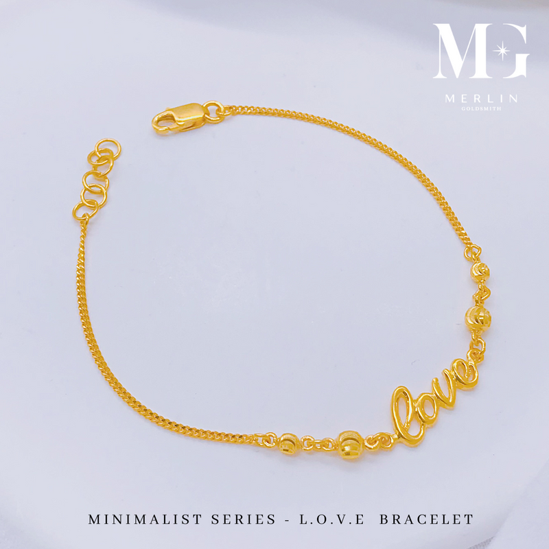 916 Gold Minimalist Series L.O.V.E Bracelet