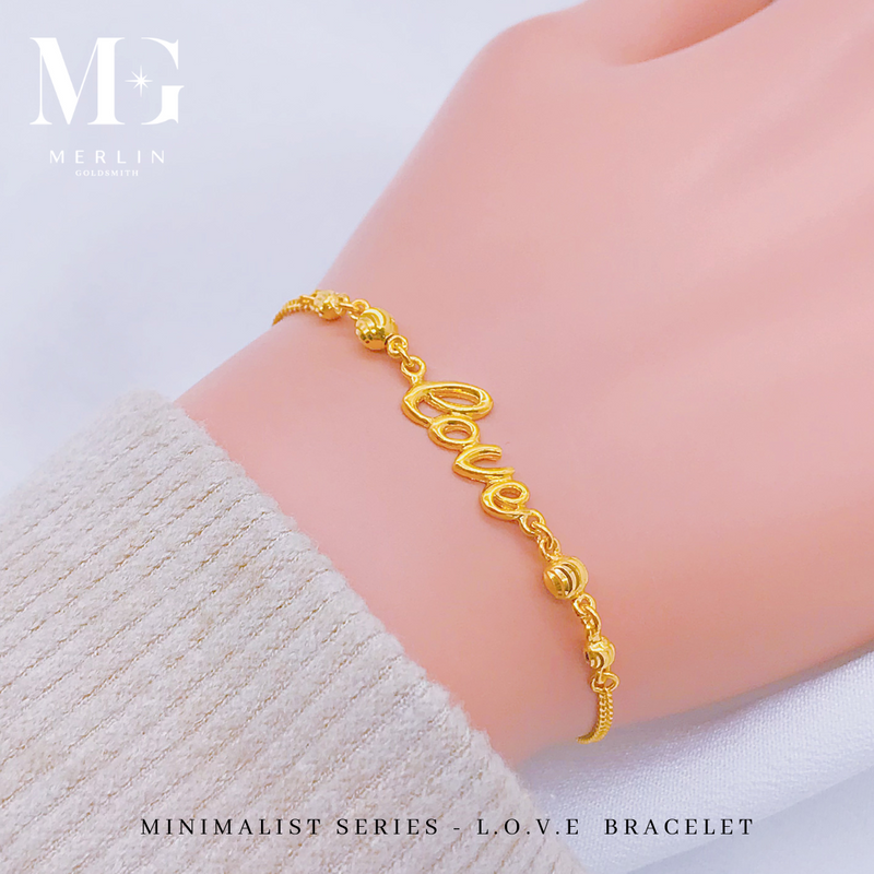 916 Gold Minimalist Series L.O.V.E Bracelet