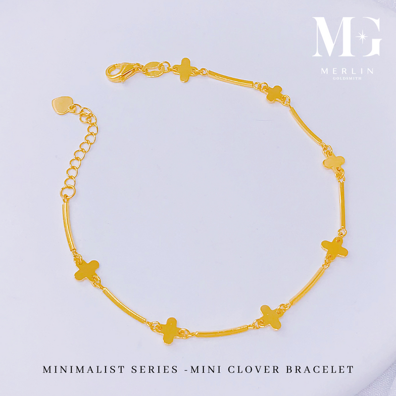 916 Gold Minimalist Series - Mini Clover Bracelet