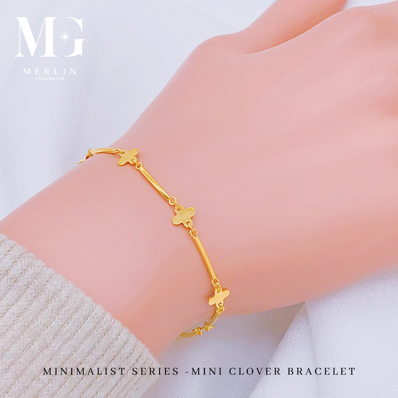 916 Gold Minimalist Series - Mini Clover Bracelet