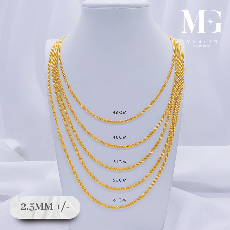 916 Gold (2.5mm) Fishbone Chain