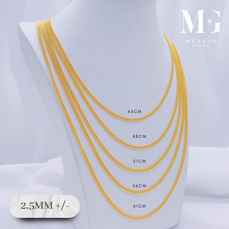 916 Gold (2.5mm) Fishbone Chain