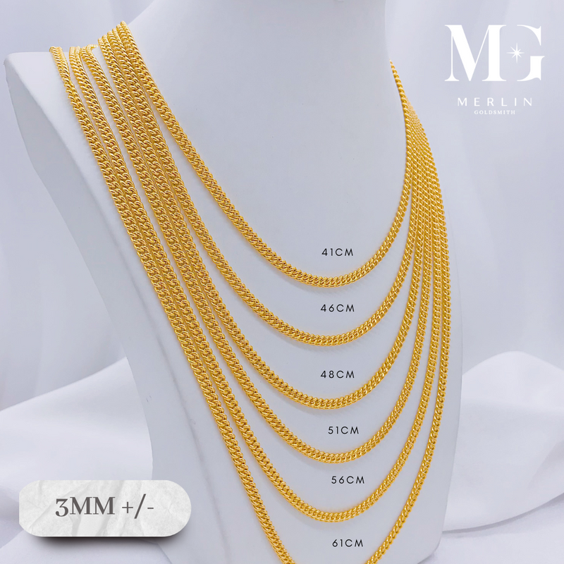 916 Gold (3mm) Fishbone Chain