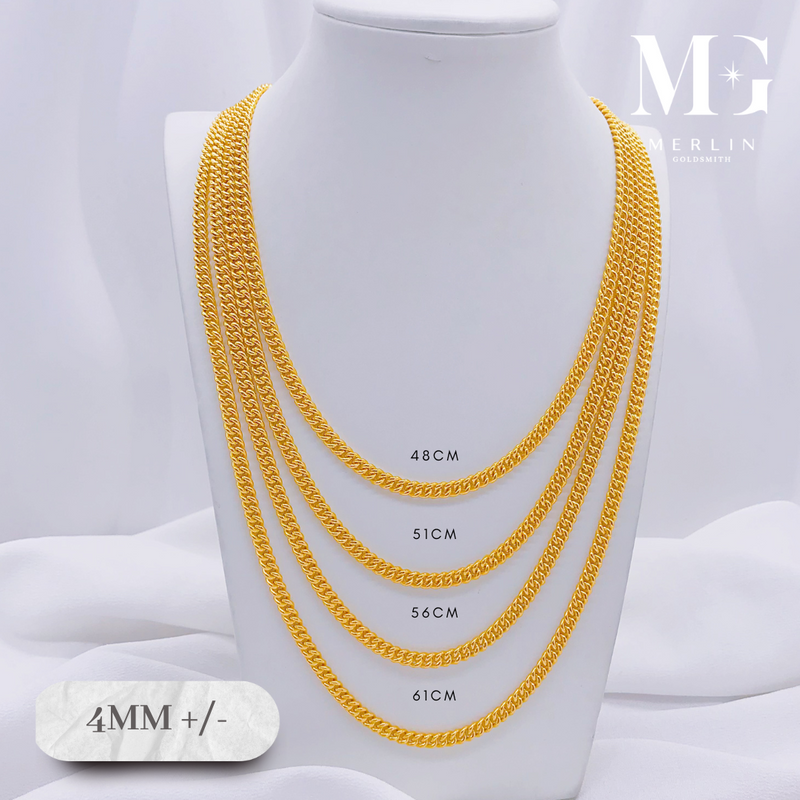 916 Gold (4mm) Fishbone Chain