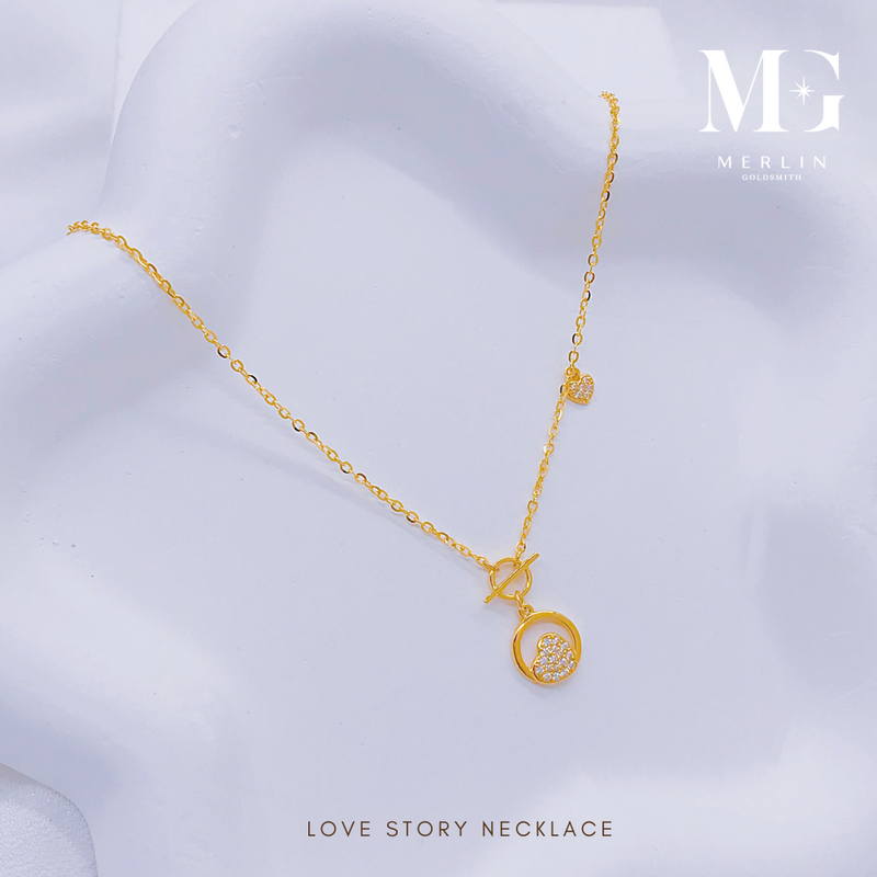 916 Gold Love Story Necklace