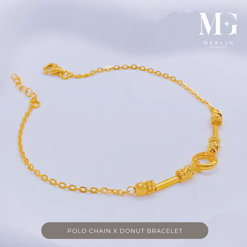 916 Gold Polo Chain x Donut Bracelet