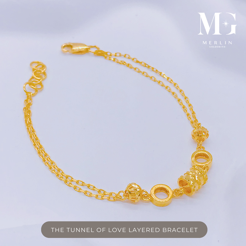 916 Gold The Tunnel Of Love Layered Bracelet